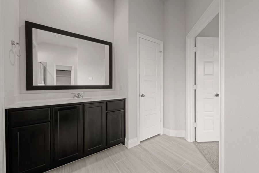 Representative exterior photo of a completed home built from the Balmoral by Impression Homes in Timberbrook, Justin, TX (Image 16).