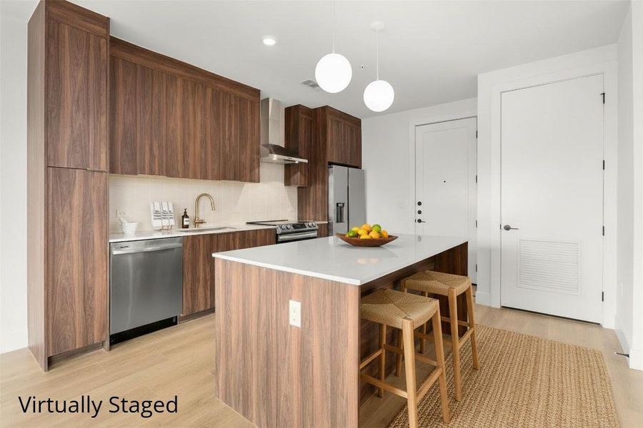 Kitchen virtually staged