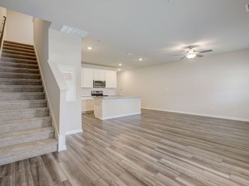 The open concept floorplan makes the first floor feel extra spacious.