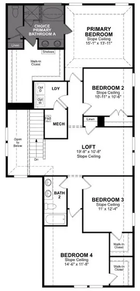 2D floor plan layout of this home in Churchill, Anna, TX (Image 4).