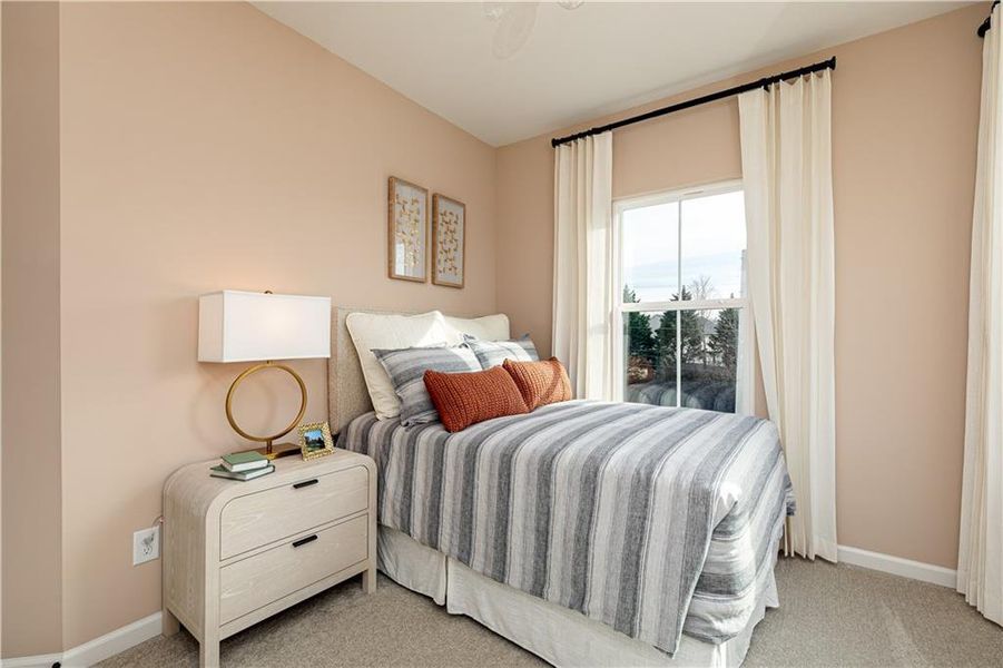 Furnished interior view inside a new home in The Beacon at Old Peachtree Townhomes, Lawrenceville (Image 38). Furnished interior view inside a new home in The Beacon at Old Peachtree Townhomes, Lawrenceville (Image 38).