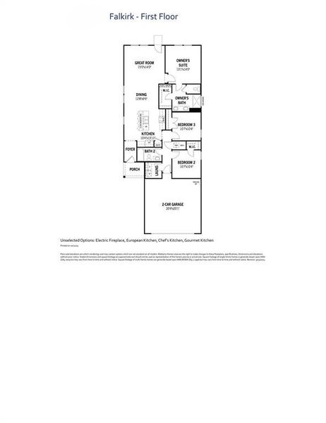 2D floor plan layout of this home in Walden Pond, Forney, TX (Image 3).