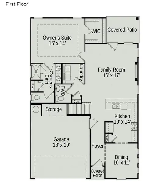 2D floor plan layout of this home in Laurel Ridge, Rock Spring, GA (Image 5).