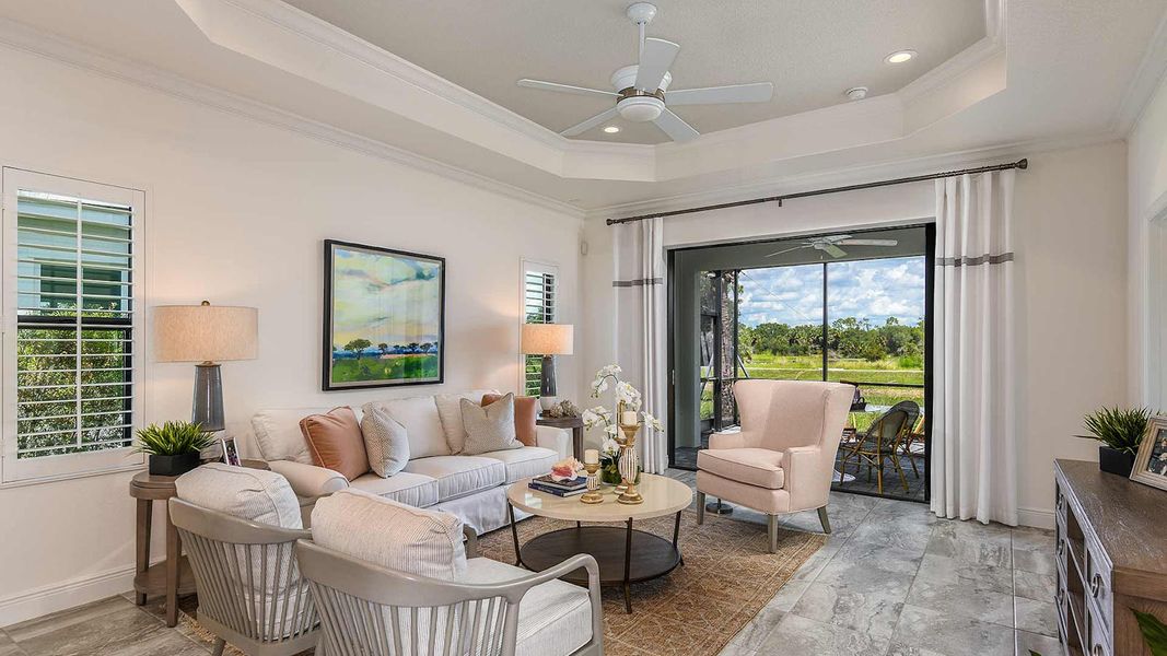 Furnished interior view inside a new home in Windward, Sarasota (Image 19). Furnished interior view inside a new home in Windward, Sarasota (Image 19).