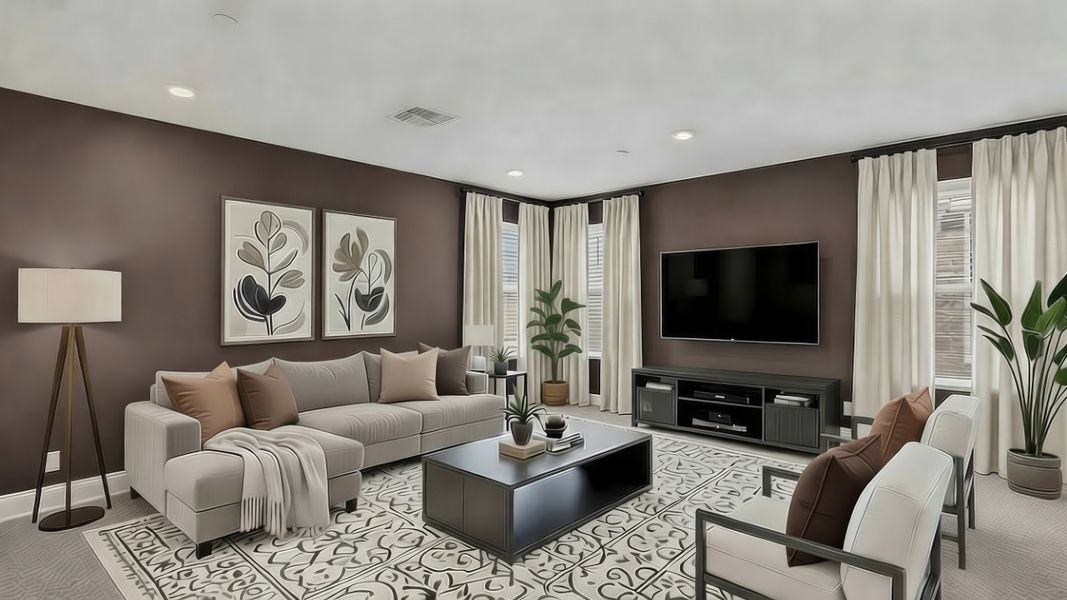 Furnished interior view inside a new home in The Buttes at Mystic, Peoria (Image 5). Furnished interior view inside a new home in The Buttes at Mystic, Peoria (Image 5).