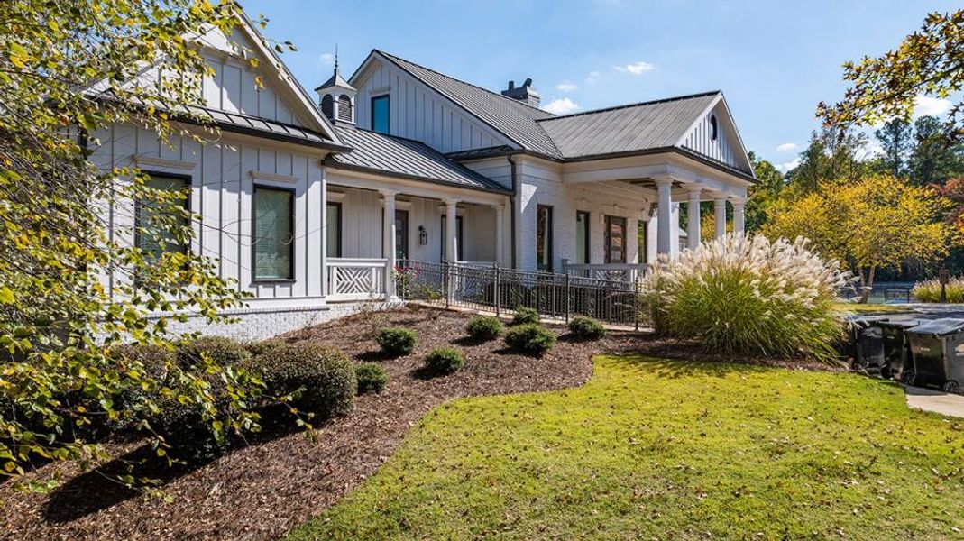 Front exterior of a new home in Hamptons at Riverwood North, Dallas, GA, highlighting curb appeal (Image 2).