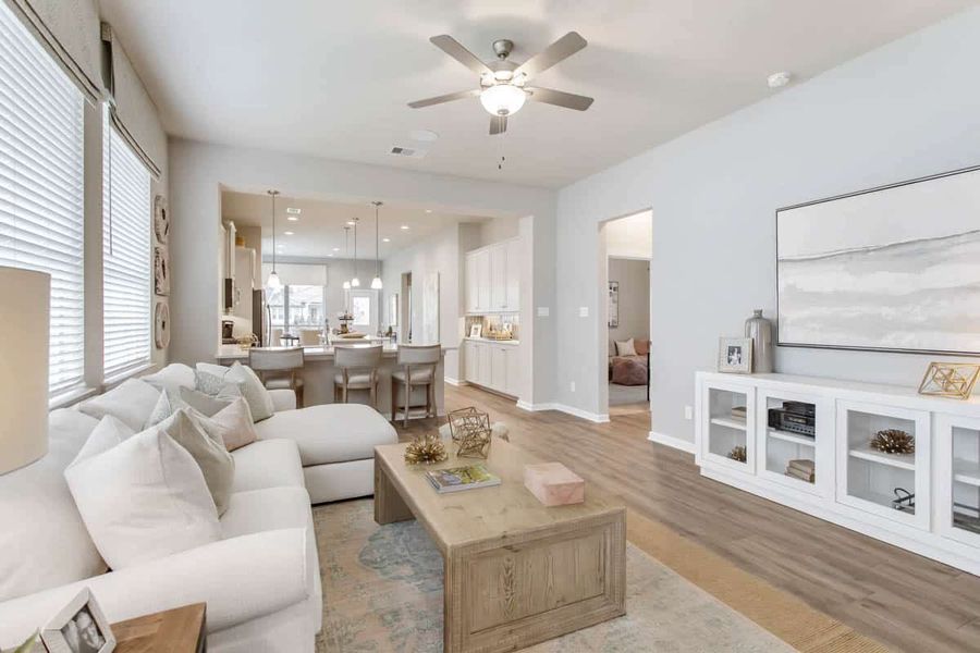 Furnished interior view inside a new home in Legacy at Lake Dunlap, New Braunfels (Image 4). Furnished interior view inside a new home in Legacy at Lake Dunlap, New Braunfels (Image 4).