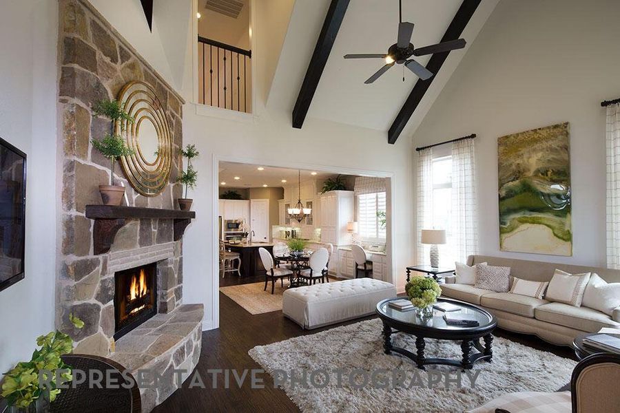 Furnished interior view inside a new home in Star Trail, Prosper (Image 3).