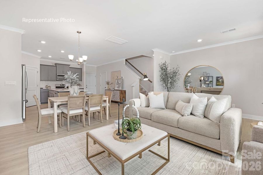 Furnished interior view inside a new home in Sanctuary at Southgate, Indian Trail (Image 3).