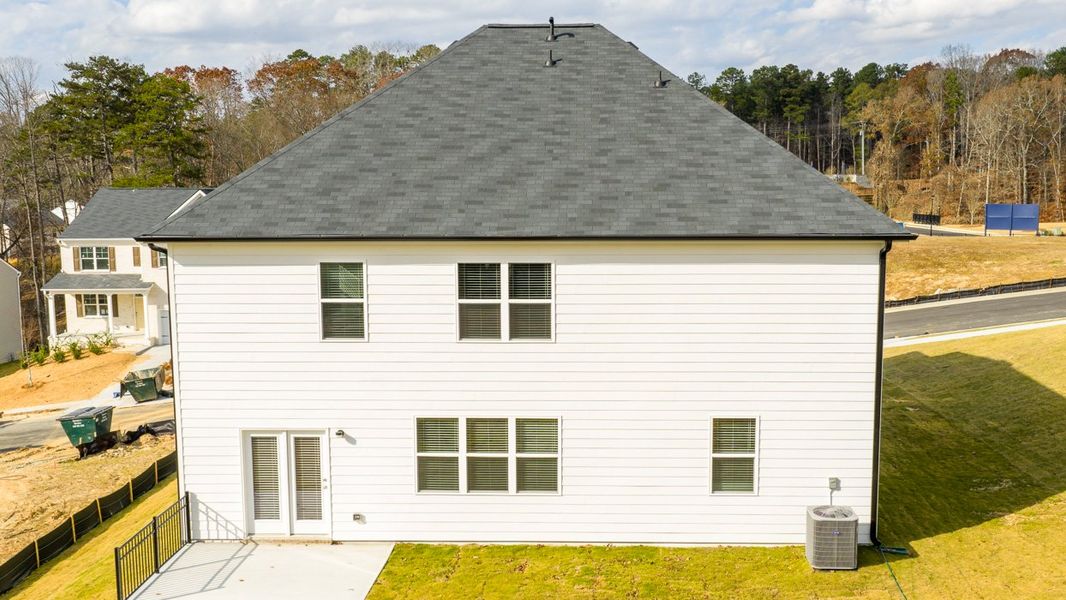 Exterior details and patio area of a home in Brooks Station, Dacula (Image 4). Exterior details and patio area of a home in Brooks Station, Dacula (Image 4).