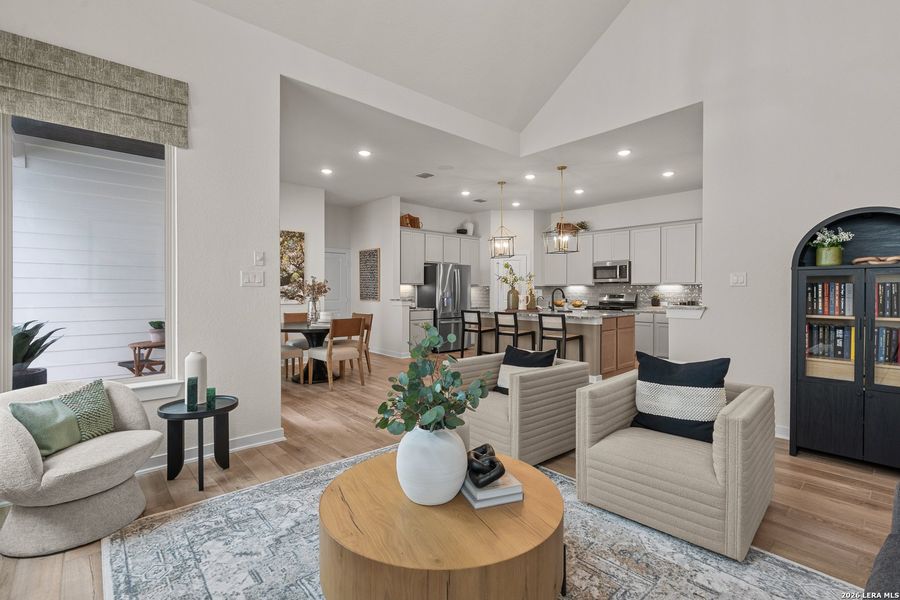 Furnished interior view inside a new home in The Crossvine, Schertz (Image 29).