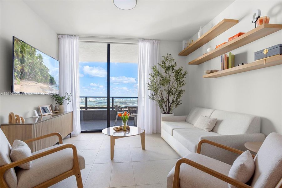 Furnished interior view inside a new home in , Miami (Image 36).