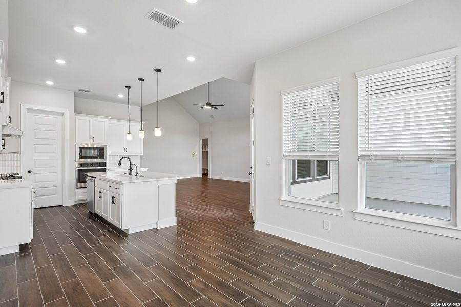 Furnished interior view inside a new home in Village at Three Oaks, Seguin (Image 6).