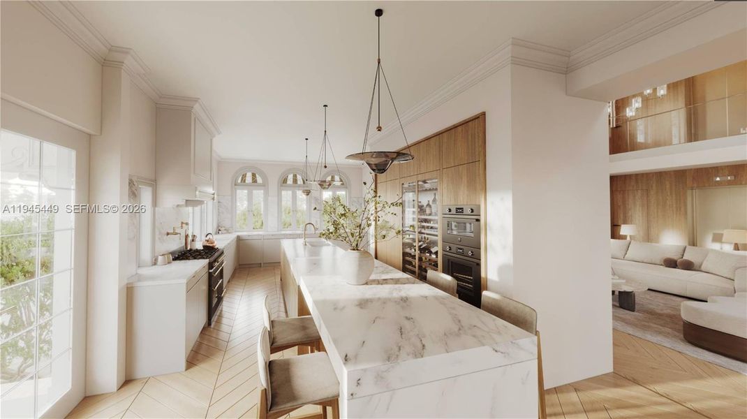 Furnished interior view inside a new home in , Miami (Image 10).