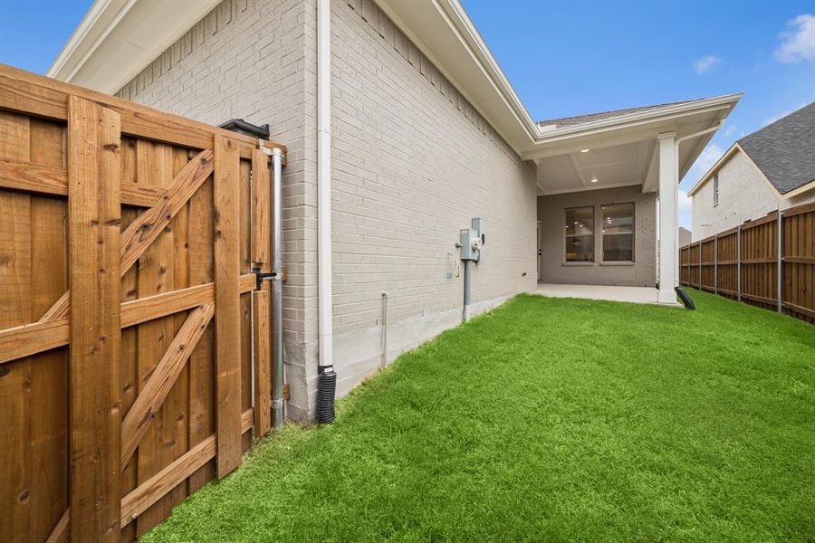 Exterior details and patio area of a home in Talia – Garden Series, Mesquite (Image 19).