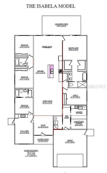 2D floor plan layout of this home in , Palm Bay, FL (Image 3). 2D floor plan layout of this home in , Palm Bay, FL (Image 3).