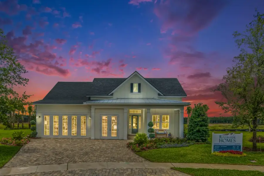Representative exterior photo of a completed home built from the Ortega by Riverside Homes in Sagebrush at EverRange, Jacksonville, FL (Image 34).