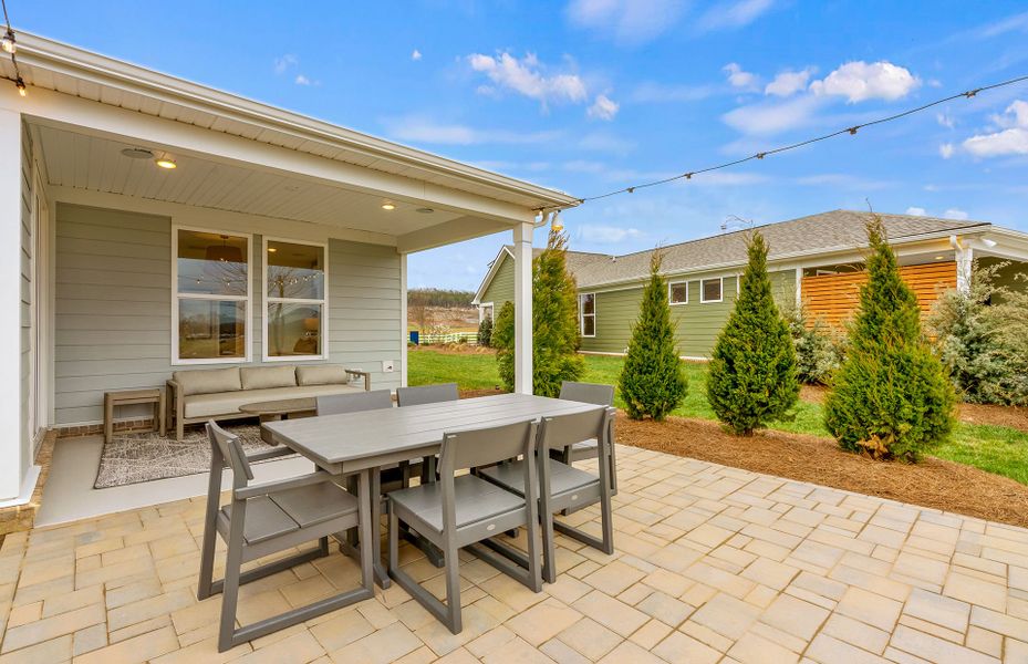 Exterior details and patio area of a home in Del Webb Southern Harmony, Murfreesboro (Image 4).