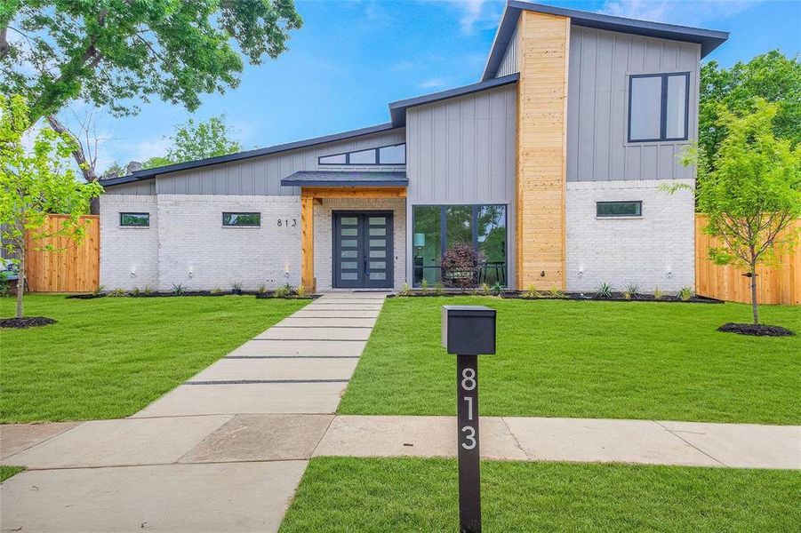 Front exterior of a new home in , Richardson, TX, highlighting curb appeal (Image 22).