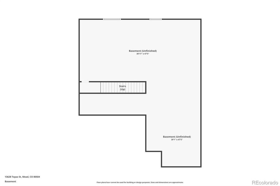 2D floor plan layout of this home in Lakeside Canyon, Mead, CO (Image 5).
