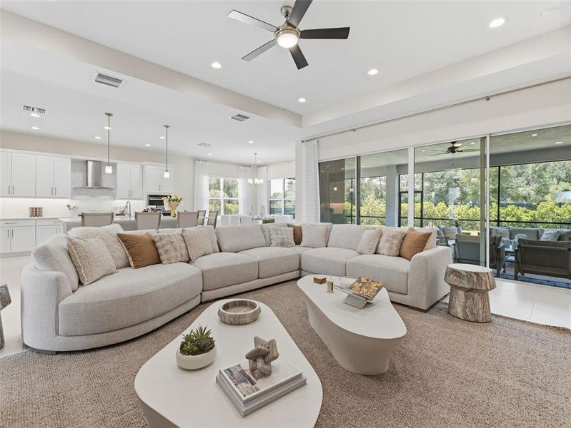 Furnished interior view inside a new home in Valencia Ridge (55+), Wesley Chapel (Image 12). Furnished interior view inside a new home in Valencia Ridge (55+), Wesley Chapel (Image 12).