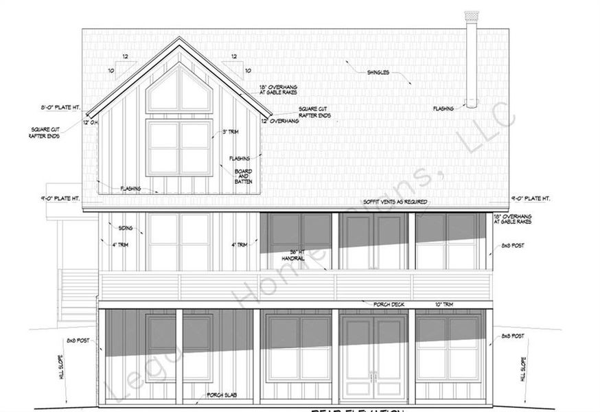 Exterior rendering of this home design in , Ellijay, GA (Image 8).