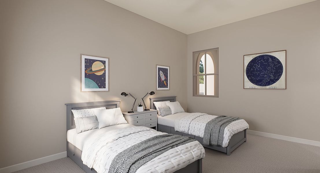 Representative furnished interior of a home built from the Ventana Plan 4507 by Tri Pointe Homes in Molino at Soleo, Queen Creek (Image 31).