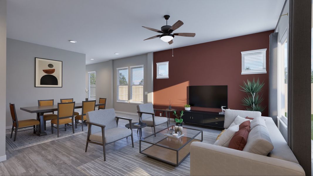 Representative furnished interior of a home built from the Shiner by Tricoast Homes in Sunterra 40, Katy (Image 15). Representative furnished interior of a home built from the Shiner by Tricoast Homes in Sunterra 40, Katy (Image 15).