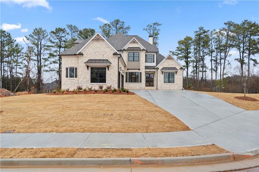 Front exterior of a new home in , Marietta, GA, highlighting curb appeal (Image 1). Front exterior of a new home in , Marietta, GA, highlighting curb appeal (Image 1).