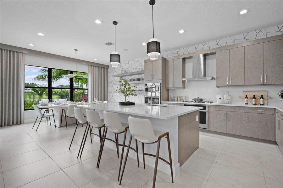 Furnished interior view inside a new home in Apex at Avenir, Palm Beach Gardens (Image 43).