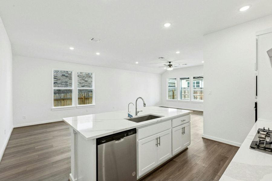 Furnished interior view inside a new home in University Heights, Round Rock (Image 7).