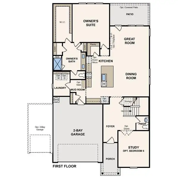 Thoughtfully planned layout maximizes flow and spatial efficiency across the first-floor living spaces.