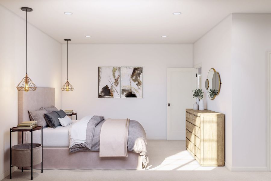 Representative furnished interior of a home built from the A by Tri Pointe Homes in Candelas Townhomes, Arvada (Image 17).