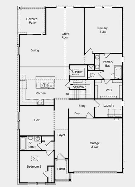 Additional Highlights include: pendant lights above kitchen island, upgraded front door and cabinet hardware.