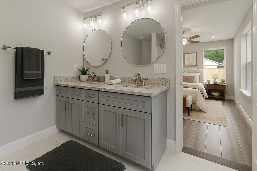 Furnished interior view inside a new home in , Jacksonville (Image 11). Furnished interior view inside a new home in , Jacksonville (Image 11).