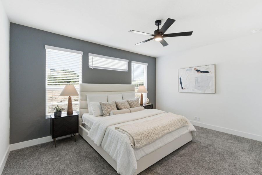 Representative furnished interior of a home built from the Balder by Chesmar Homes in Centero at Stone Oak, San Antonio (Image 8).