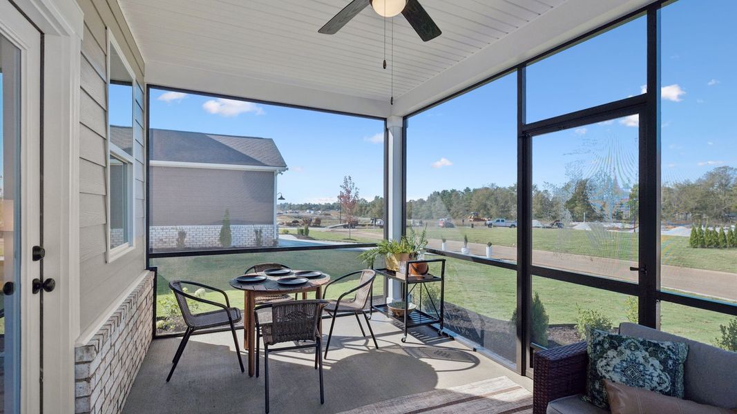 Exterior details and patio area of a home in Harvest Point, Spring Hill (Image 4). Exterior details and patio area of a home in Harvest Point, Spring Hill (Image 4).