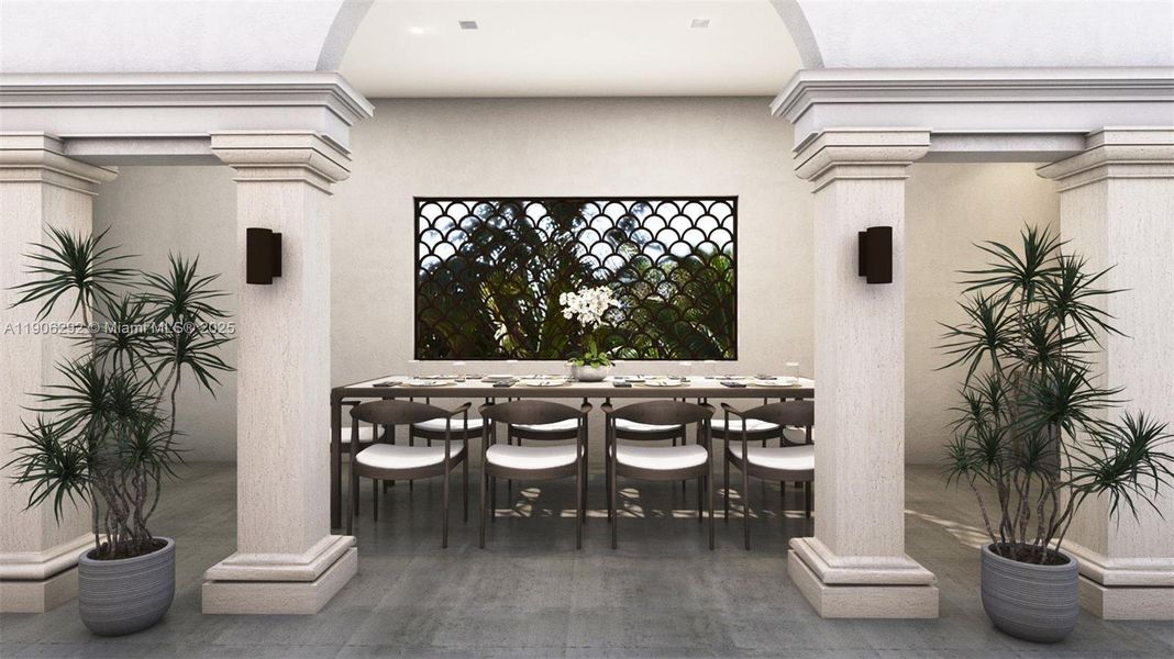 Furnished interior view inside a new home in , Coral Gables (Image 11).