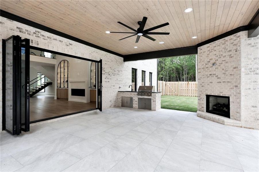 Exterior details and patio area of a home in , Flowery Branch (Image 37).