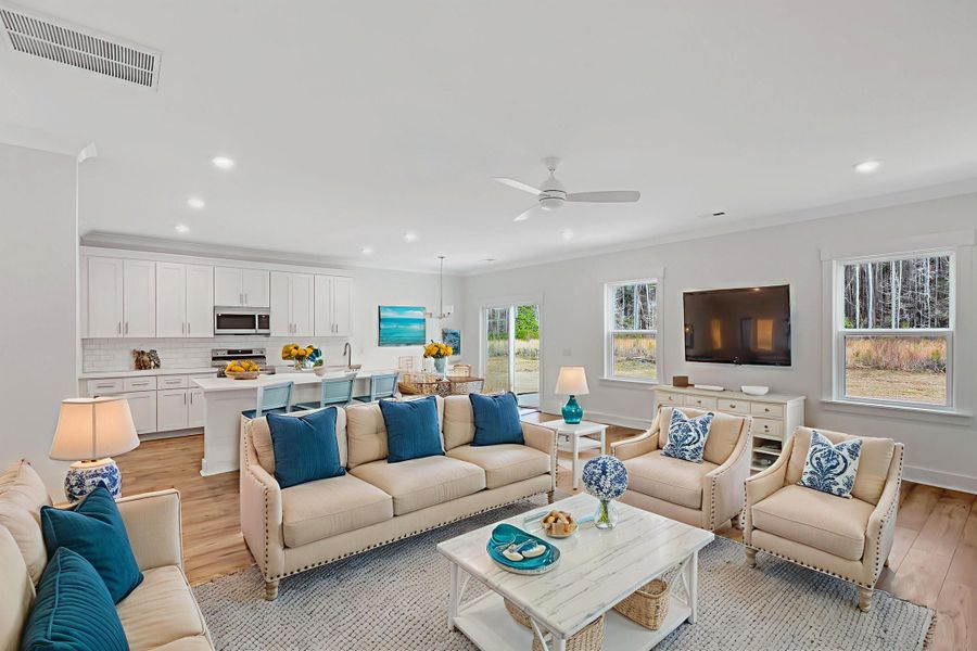 Furnished interior view inside a new home in , Awendaw (Image 11).