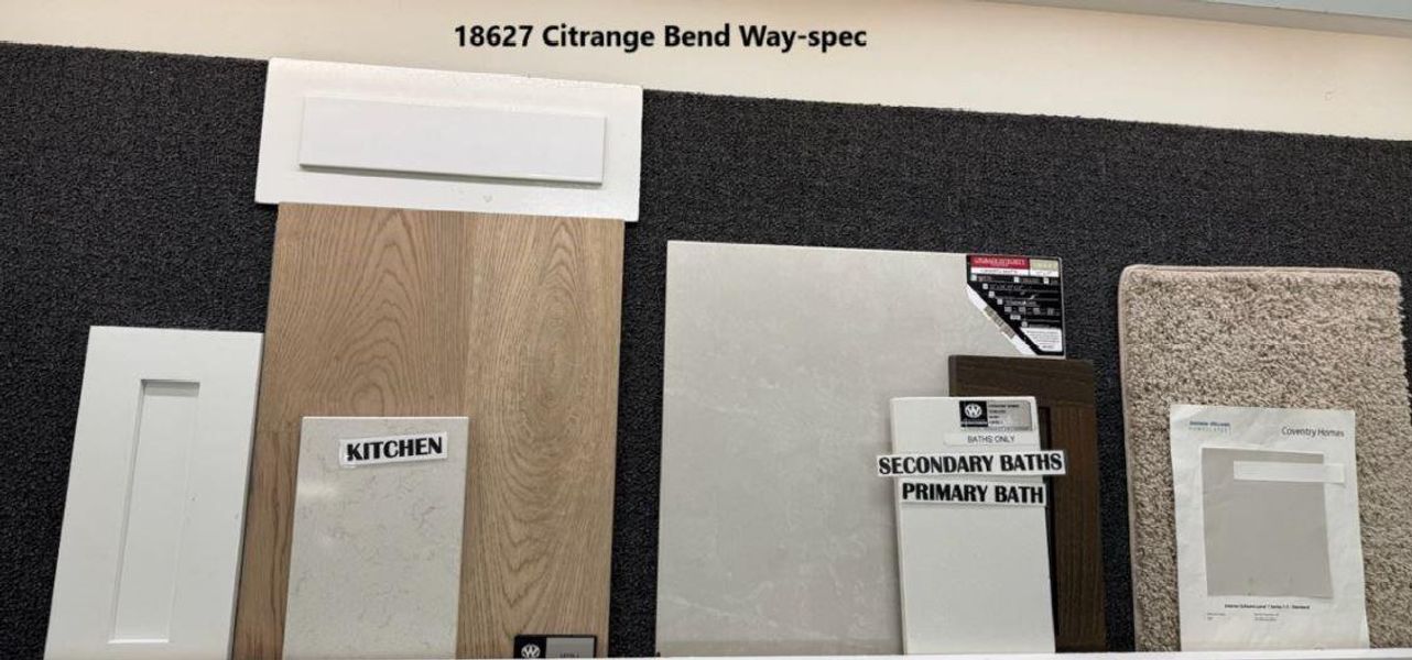 Sample of building materials used in homes in Valencia 50', Manvel (Image 4).