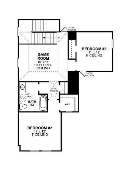 2D floor plan layout of this home in Sanderos, Fort Worth, TX (Image 3).