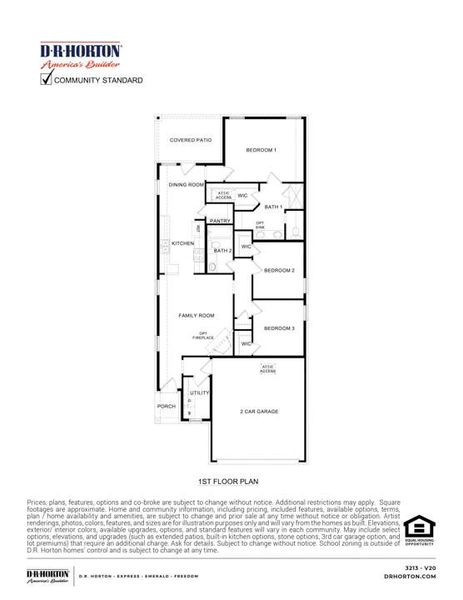 2D floor plan layout of this home in Elevon, Lavon, TX (Image 3).