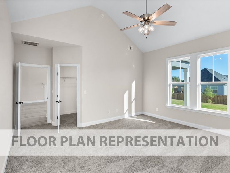 Primary Bedroom | Glendale Plan by Ivey Homes