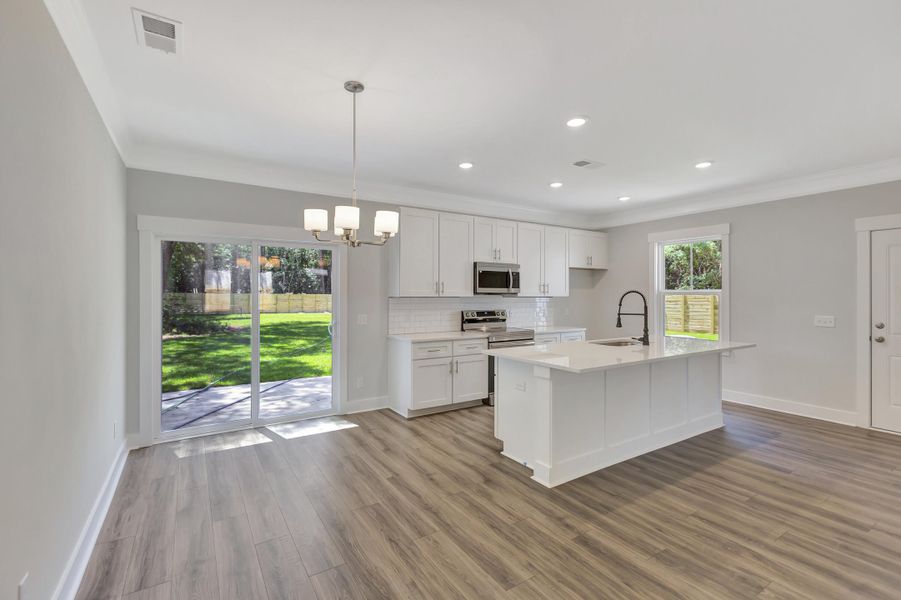 Furnished interior view inside a new home in , Awendaw (Image 5). Furnished interior view inside a new home in , Awendaw (Image 5).