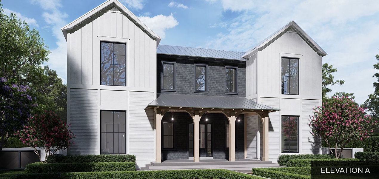 Representative exterior photo of a completed home built from the The Blossom by Element Home Builders in The Grove, Oakland, FL (Image 1). Representative exterior photo of a completed home built from the The Blossom by Element Home Builders in The Grove, Oakland, FL (Image 1).