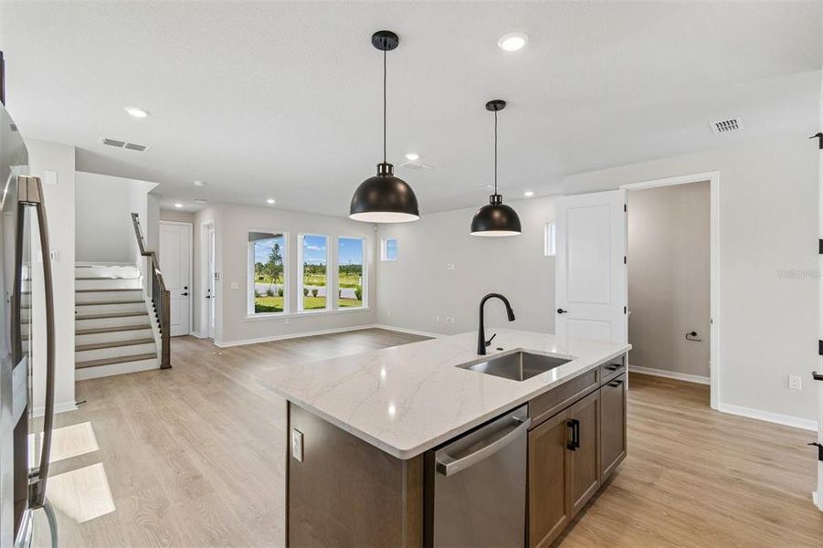 Furnished interior view inside a new home in Weslyn Park in Sunbridge 34', St. Cloud (Image 9).