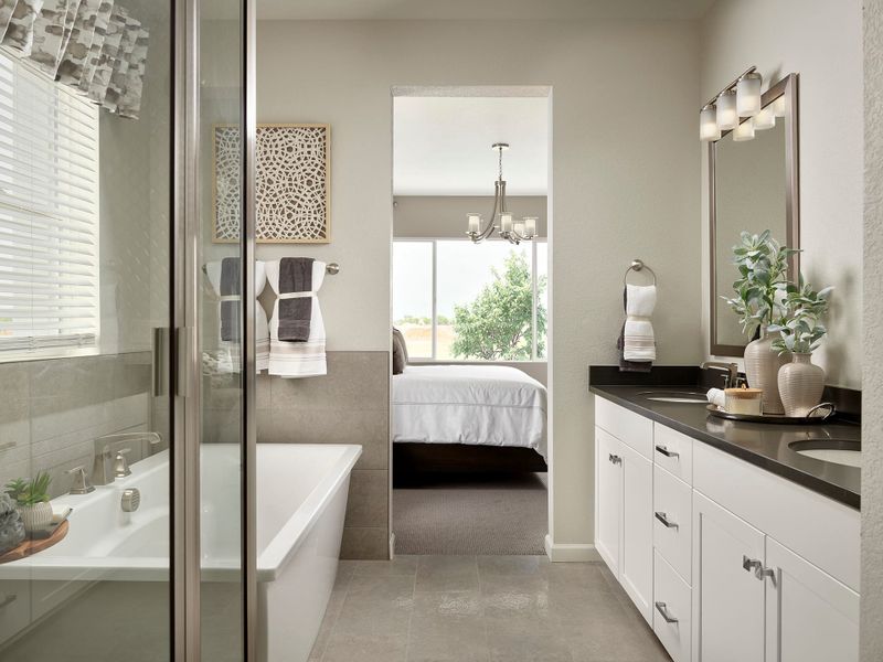 Representative furnished interior of a home built from the 4031 by Tri Pointe Homes in Reunion, Commerce City (Image 11).