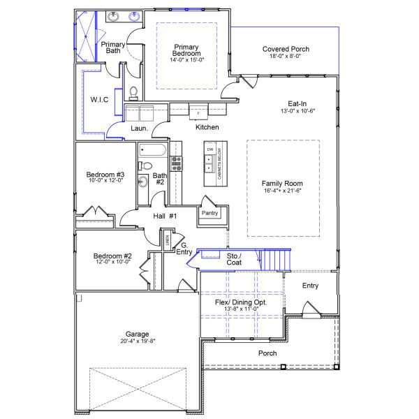 2D floor plan layout of this home in Landing at Pine Lake, Anderson, SC (Image 2). 2D floor plan layout of this home in Landing at Pine Lake, Anderson, SC (Image 2).