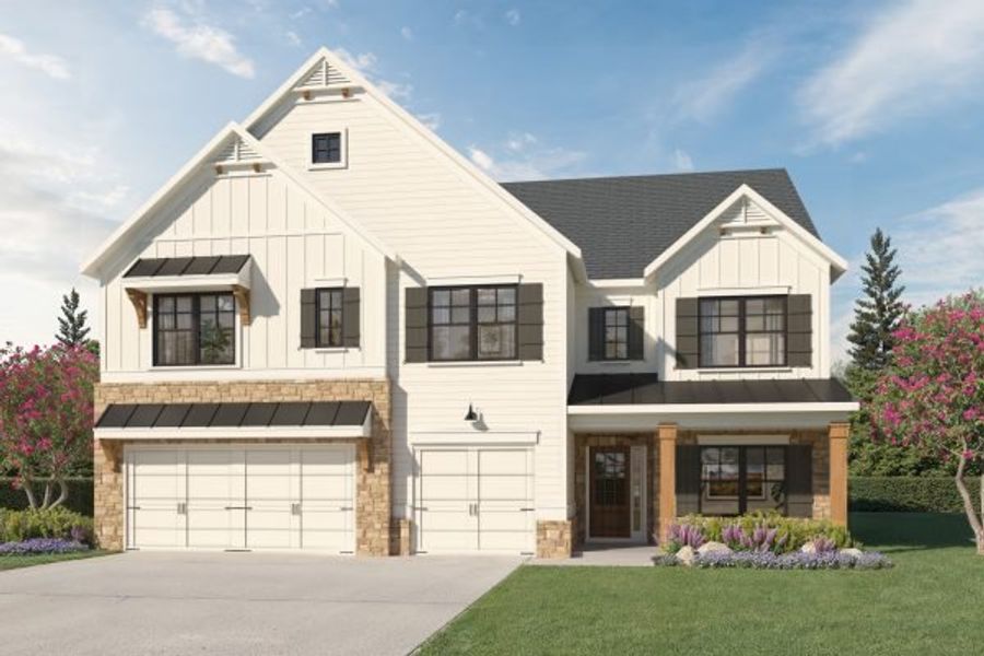 Representative exterior photo of a completed home built from the Richard by Kerley Family Homes in Walters Creek, Douglasville, GA (Image 7). Representative exterior photo of a completed home built from the Richard by Kerley Family Homes in Walters Creek, Douglasville, GA (Image 7).